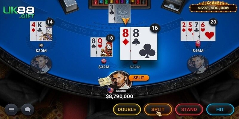 Tựa game Blackjack được quan tâm nhiều